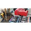 Image 1 : Tool bag with tools, 2 trays of spray lubricant and boat motor fuel tank