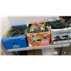 Image 1 : THREE 100 FOOT GARDEN HOSES AND GARDEN TOOLS