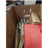 Image 2 : BOX OF TOOLS, WELDING TORCH, SOLDERING GUN, DRILL GEAR REDUCER, LARGE ADJUSTABLE WRENCHES