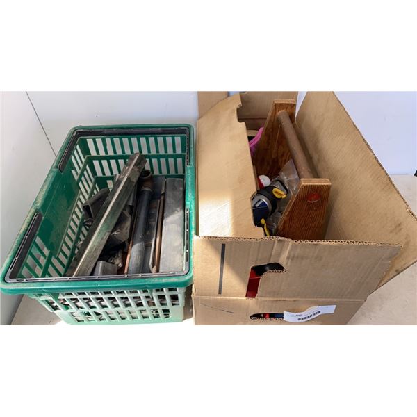 2 BOXES OF TOOLS AND METAL