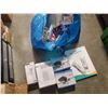Image 1 : Box of heater, conduit testers, tablet case and more