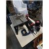 Image 1 : CRAFTSMAN ROUTER, SUNBEAM ELECTRIC SHEARS, MASTERCRAFT STAPLER AND HILTI ADHESIVE GUN - NO BATTERY, 