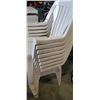 Image 3 : 8 STACKING WHITE PLASTIC PATIO CHAIRS