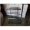 Image 2 : ROLLING 4 TIER WIRE RACK WITH ADJUSTABLE SHELVES