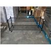 Image 1 : 2 TIER ADJUSTABLE BLACK ROLLING CART