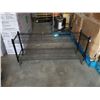 Image 1 : 2 TIER ADJUSTABLE BLACK ROLLING CART