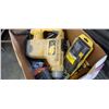 Image 2 : Box of DeWalt Roto hammer working needs end piece with box of tools and brake shoes for dodge and 3 