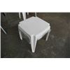 Image 8 : 2 WHITE PATIO CHAIRS, 2 ENDTABLE AND BATH ASSIST CHAIR