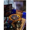 Image 2 : BOB MARLEY TIN SIGN, PARTY LITE CANDLE HOLDERS, FACE ART STATUE