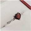 Image 3 : NEW 10KT WHITE GOLD GENUINE GARNET AND DIAMOND HEART RING W/ APPRAISAL $1260