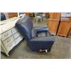 Image 2 : DARK BLUE LAZBOY ROCKING SWIVEL RECLINER ARMCHAIR