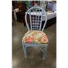 Image 8 : PAINTED ROUND RATTAN GLASSTOP DINING TABLE WITH 2 CHAIRS