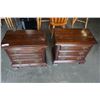 Image 2 : PAIR OF KINCAID SOLID WOOD 3 DRAWER NIGHTSTANDS