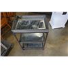 Image 2 : 3 TIER WOOD AND GLASS SERVING TRAY STAND