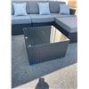 Image 8 : BRAND NEW BLACK RATTAN U-SHAPE PATIO SECTIONAL SOFA W/ OTTOMAN AND COFFEE TABLE - RETAIL $2899,