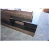 Image 8 : FLOOR MODEL AUTHENTIC WATER HYACINTH RATTAN MODERN SOFA W/ SOLID WOOD DISPLAY SHELVE ARMS AND BROWN 