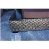 Image 8 : FLOOR MODEL AUTHENTIC WATER HYACINTH RATTAN MODERN 2 PIECE SECTIONAL SOFA W/ SOLID WOOD DISPLAY SHEL