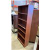 Image 2 : WOOD FINISH BOOKSHELF - 32 INCHES WIDE X 11 DEEP X 80 TALL