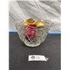 Image 2 : Very Nice Decorative Glass Fruit Bowl with Decorative Fruit
