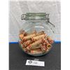 Image 1 : ,Large Cainning Jar filled with Rolls of Pennies