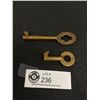 Image 2 : 2 x Canadian National Railway CNR Brass Keys