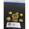 Image 2 : 6 x Canada Post Office Set 410 Cap Badge, Buttons