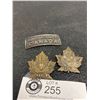 Image 1 : 3 x WW1 Canadian 72 CAN INF Two Collars, Shoulder, Seaforth Highlanders