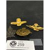 Image 1 : 4 x WW1 Canadian 72 CAN INF Collar, WW11 Canadian Engineers Cap Badge, WW11 RCAF and RAF Cap Badges
