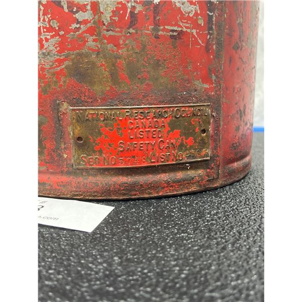 Rare Vintage Embossed Coleman Fuel Can Made in Canada Tensioned