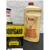 Image 3 : Bradford PennOil Cream Separator Oil Tin, Veedol Outboard Motor Oil Container and Simoniz Bodygard V