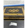 Image 3 : Vintage Cash Box with Key and Carrying Handle on Lid