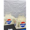 Image 1 : Two Vintage Pepsi Cola 6 x 750ml White Plastic Bottle Holder Carrying Case