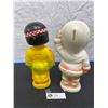 Image 2 : Vintage 1960's Regal Canada Kimmie Eskimo Plastic Coin Bank and Native Plastic Coin Bank