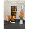 Image 1 : New Pure Himalayan Salt Lamp and One Colorful Lava Lamp, Both Work Great