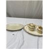 Image 1 : Lot of Vintage Serving Trays Plus Cream and Sugar