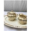 Image 2 : Lot of Vintage Serving Trays Plus Cream and Sugar