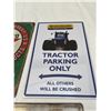 Image 3 : 3 Newer Tin Signs Texaco, Indian Motorcycle and Tractor Parking only