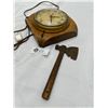 Image 2 : Vintage Wall Clock and Small Ax
