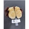 Image 2 : Vintage Seal Skin Baby Moccassins With Fur Trim