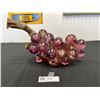 Image 2 : Vintage Large Cluster Lucite Acrylie Grapes Handcrafted Onto Real Wood Grape Branch, Great Centerpie