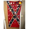 Image 1 : Vintage Confederate Flag Covered in Buttons