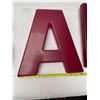 Image 2 : 13 12" T Burgandy Letters from a Store Front