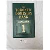 Image 1 : Vintage Toronto Dominion Bank Wall Calendar
