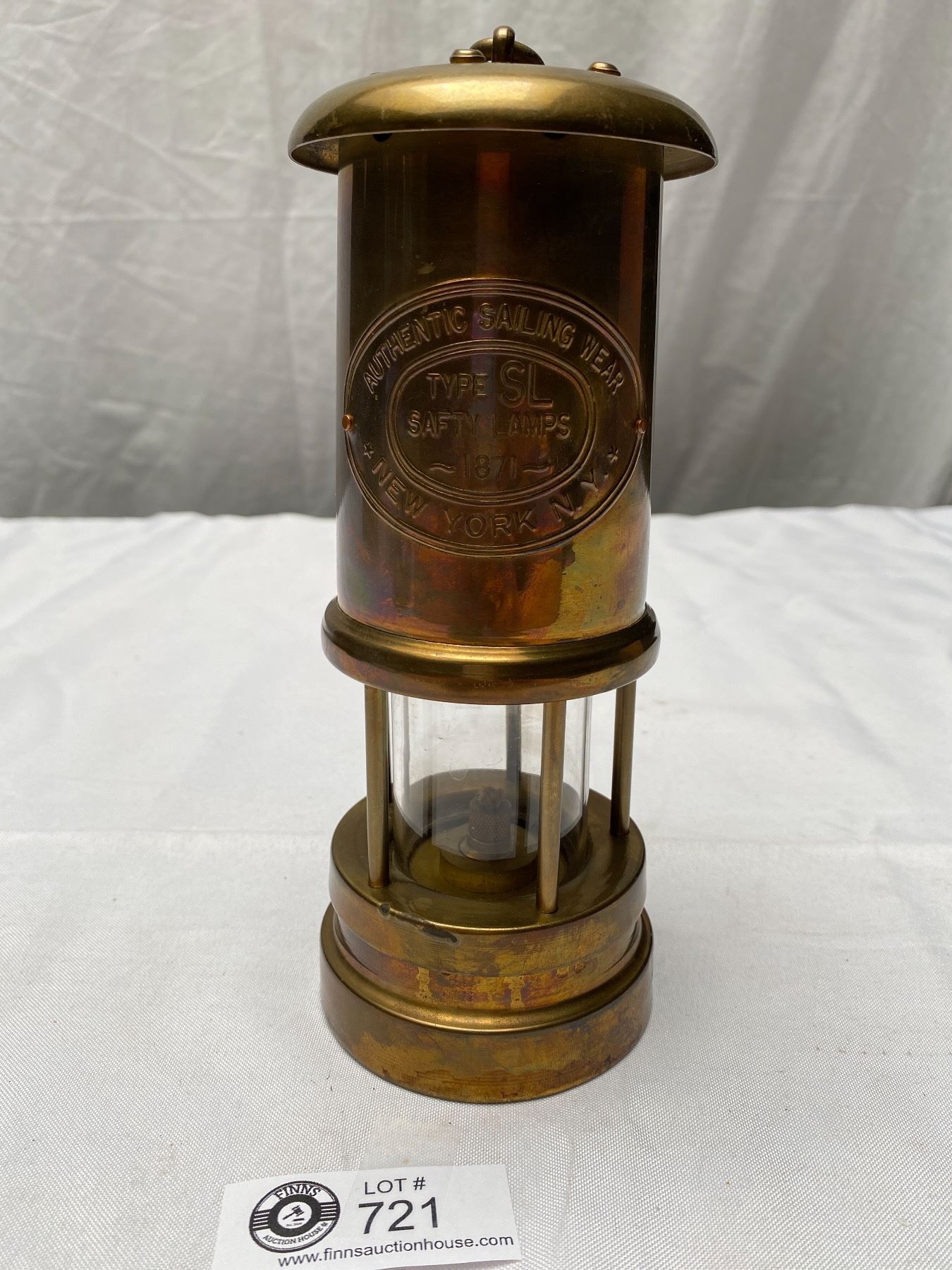 Hanging Brass Authentic Sailing Wear Type SL Safety Lamp. New York Nice ...