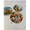 Image 2 : 3 Franklin Mint Native American Collector Plates with COA's 24k Gold Numbered