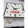 Image 1 : 17x17x5.5 Enjoy Coca Cola Light Up Wall Clock in Working Condition