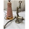 Image 2 : Mid Century Ceramic Table Lamp and Kitchen Grinder