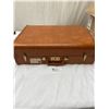 Image 1 : Vintage Leather Suitcase 21" w x16"t x7" Deep
