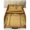 Image 2 : Vintage Leather Suitcase 21" w x16"t x7" Deep