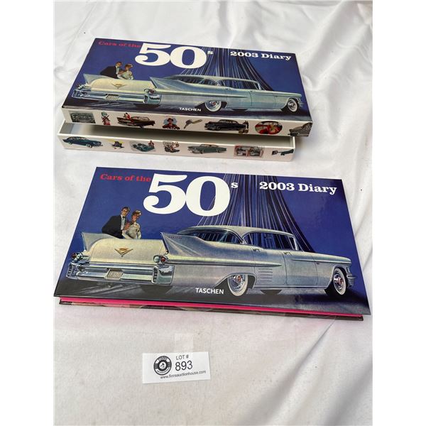 Cars of the 50's 2003 Diary In Box. Nice Graphics